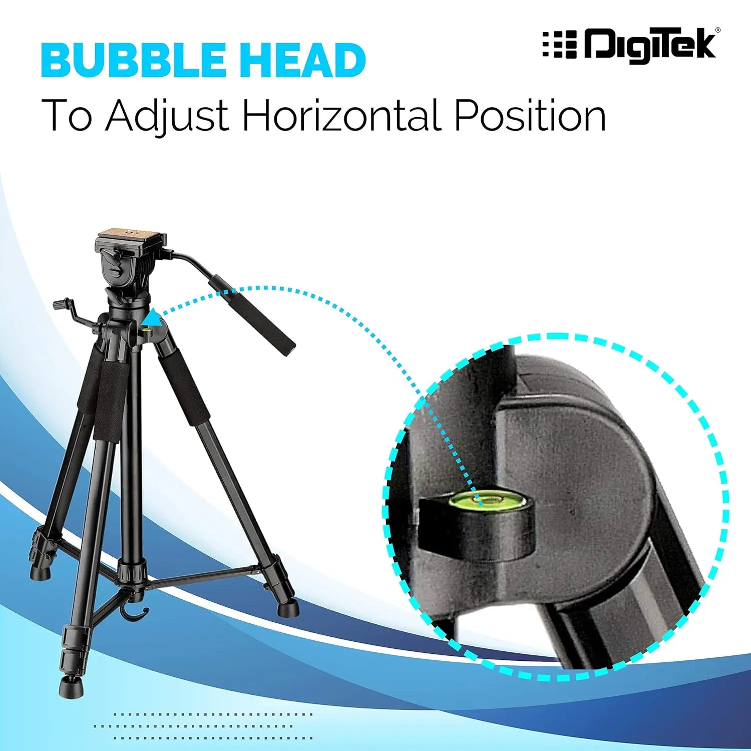 Digitek 590 VD PRO 5.9ft Lightweight Tripod for DSLR & Video Digitek