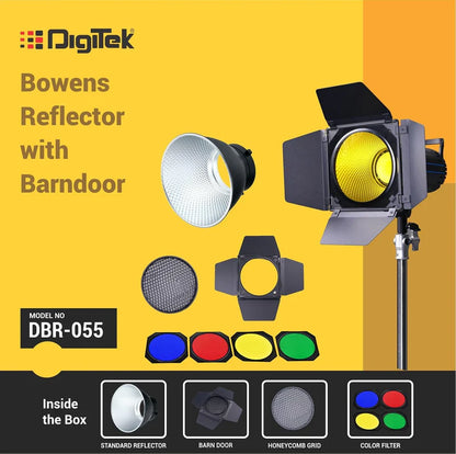 Digitek DBR-055 18cm Bowens Reflector Barndoor Combo