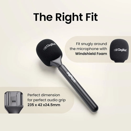 Digitek DHMA-101 Interview Microphone Stand & Mic Holder | Reporting & Media Use Digitek