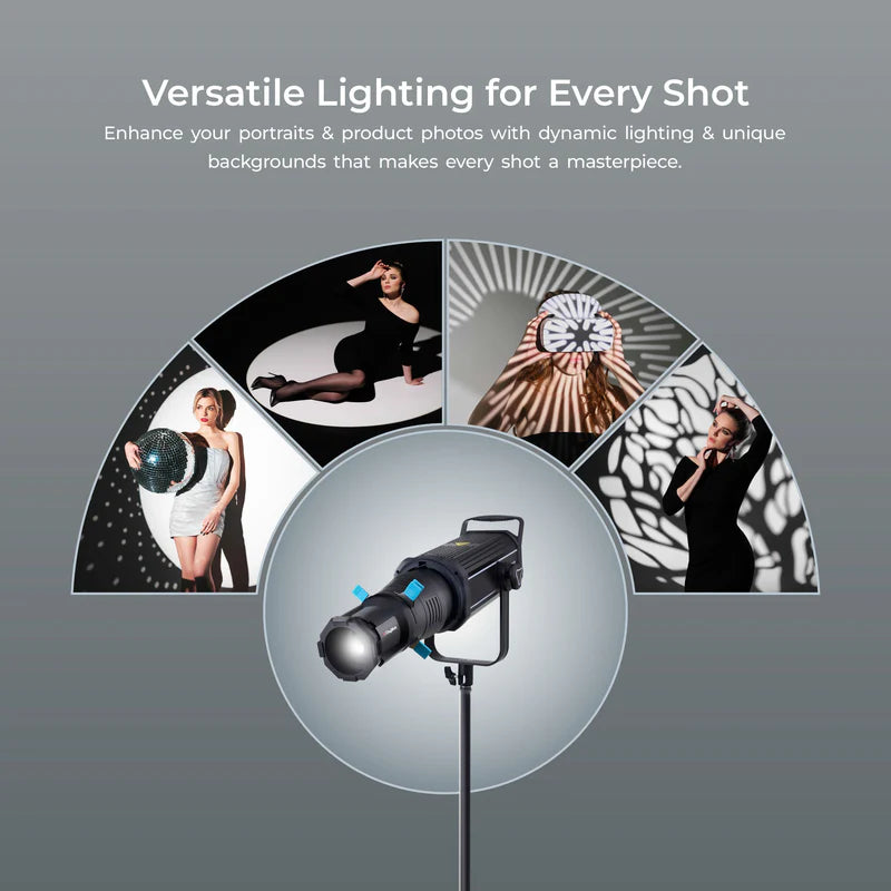 Digitek DS-220 Bowens Optical Snoot Kit with GOBOS