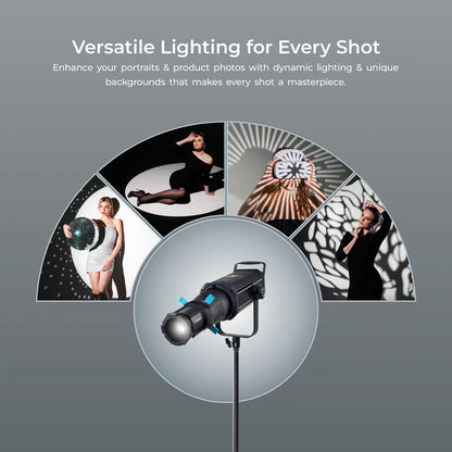 Digitek DS-220 Bowens Optical Snoot Kit with GOBOS