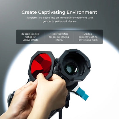 Digitek DS-220 Bowens Optical Snoot Kit with GOBOS