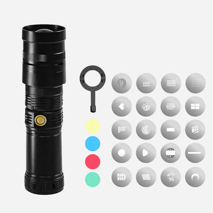 Digitek DS 40 WTP PRO Torch Projector Snoot with Lens & GOBOs