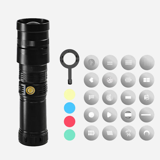 Digitek DS 40 WTP PRO Torch Projector Snoot with Lens & GOBOs