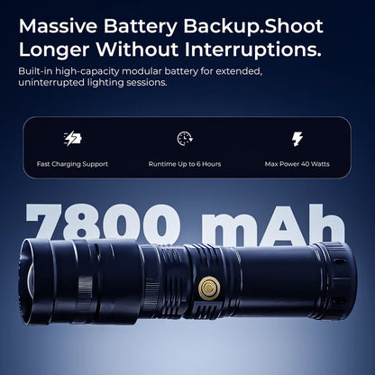 Digitek DS 40 WTP PRO Torch Projector Snoot with Lens & GOBOs