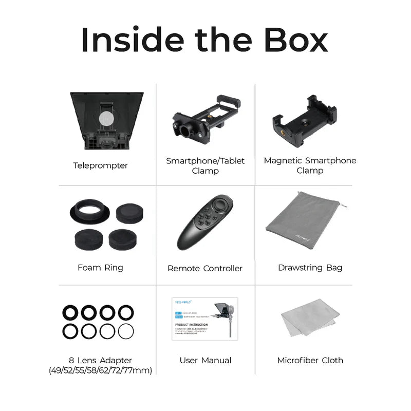 Digitek DTP-008 Portable 8" Teleprompter with Remote