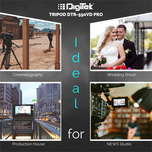 Digitek 590 VD PRO 5.9ft Lightweight Tripod for DSLR & Video