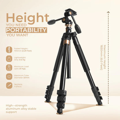 Digitek DTR 620 BH 6ft Tripod Cum Monopod