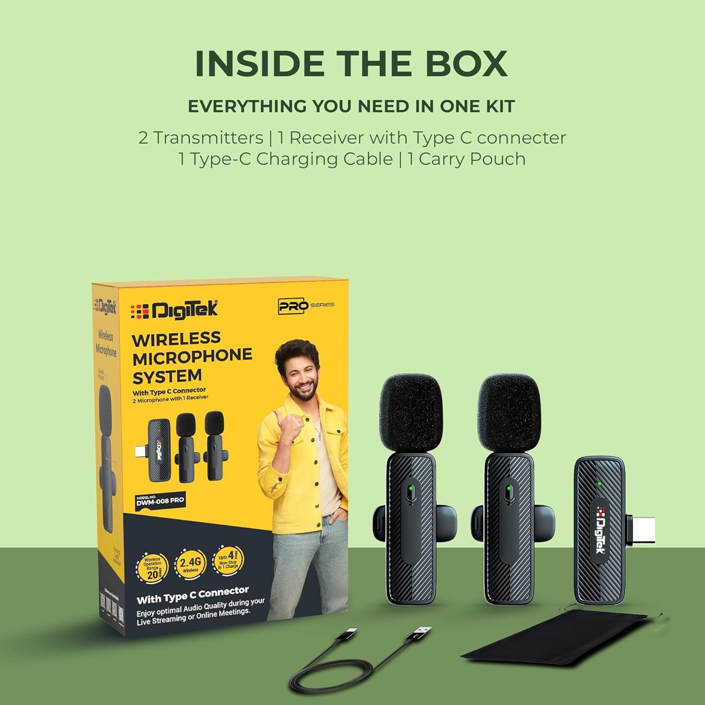 Digitek DWM-008 PRO Dual Wireless Microphone