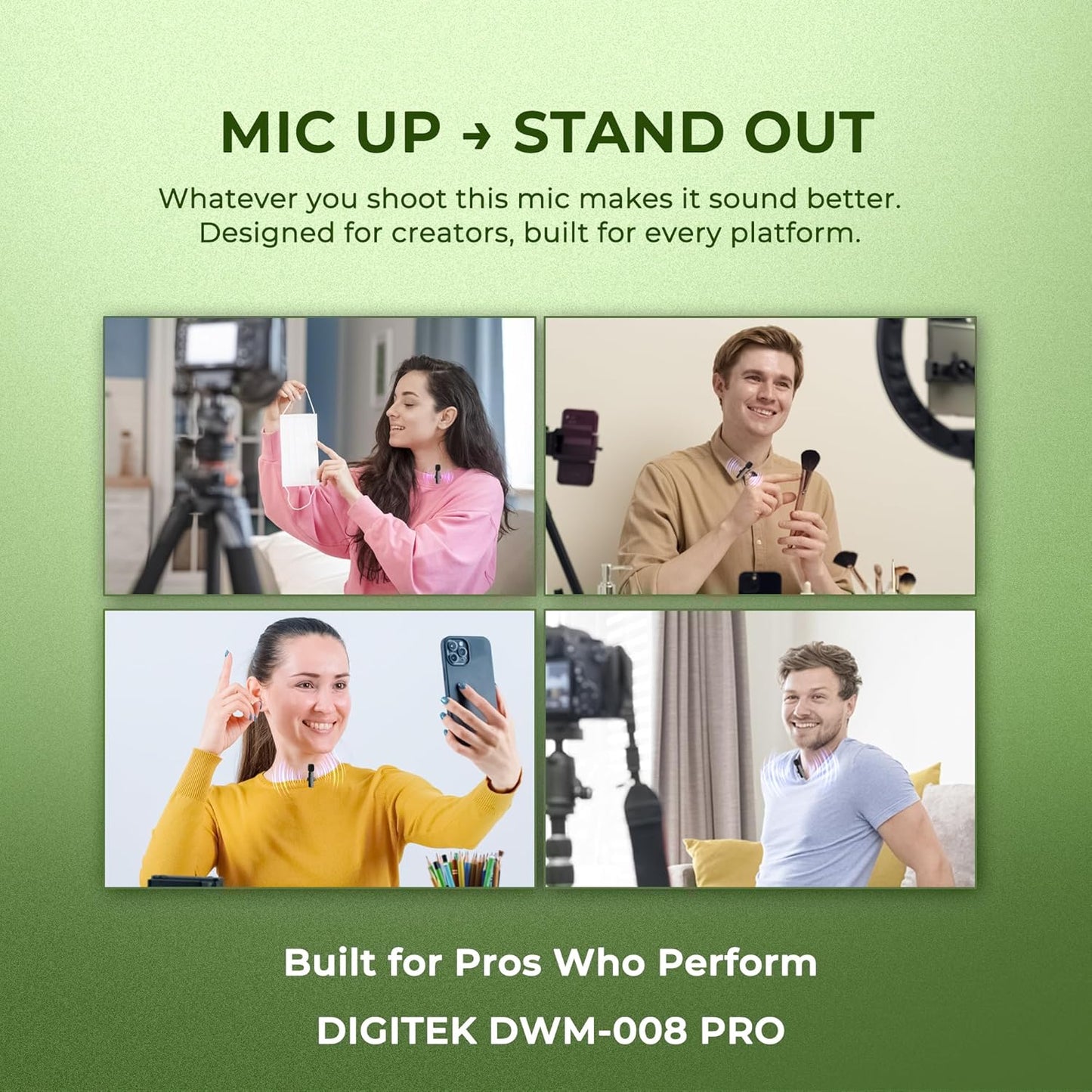 Digitek DWM-008 PRO Dual Wireless Microphone