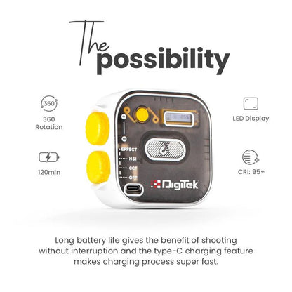 Digitek LED-D10W RGB 10W Portable Mini Video Light