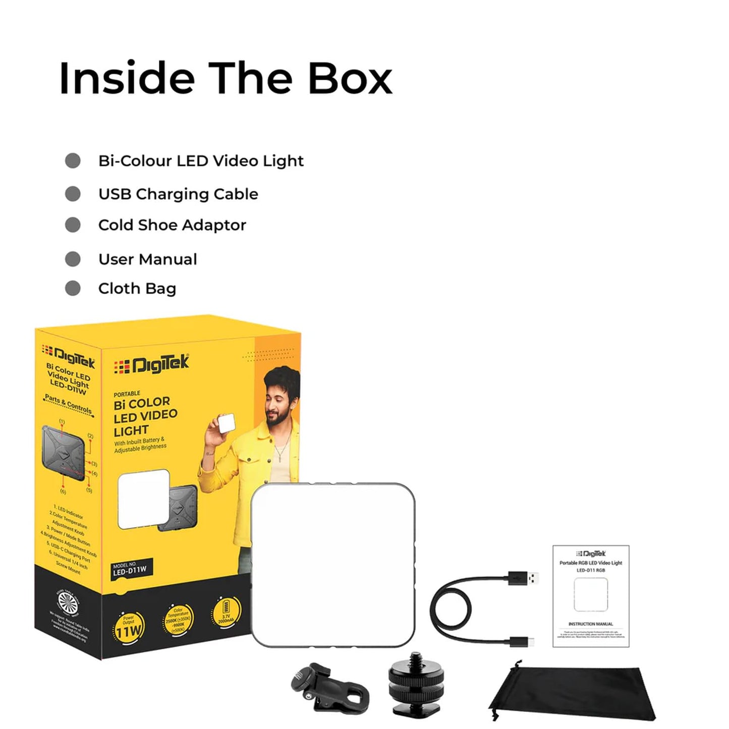 Digitek LED-D11W Mini 11W Bi-Color Video Light