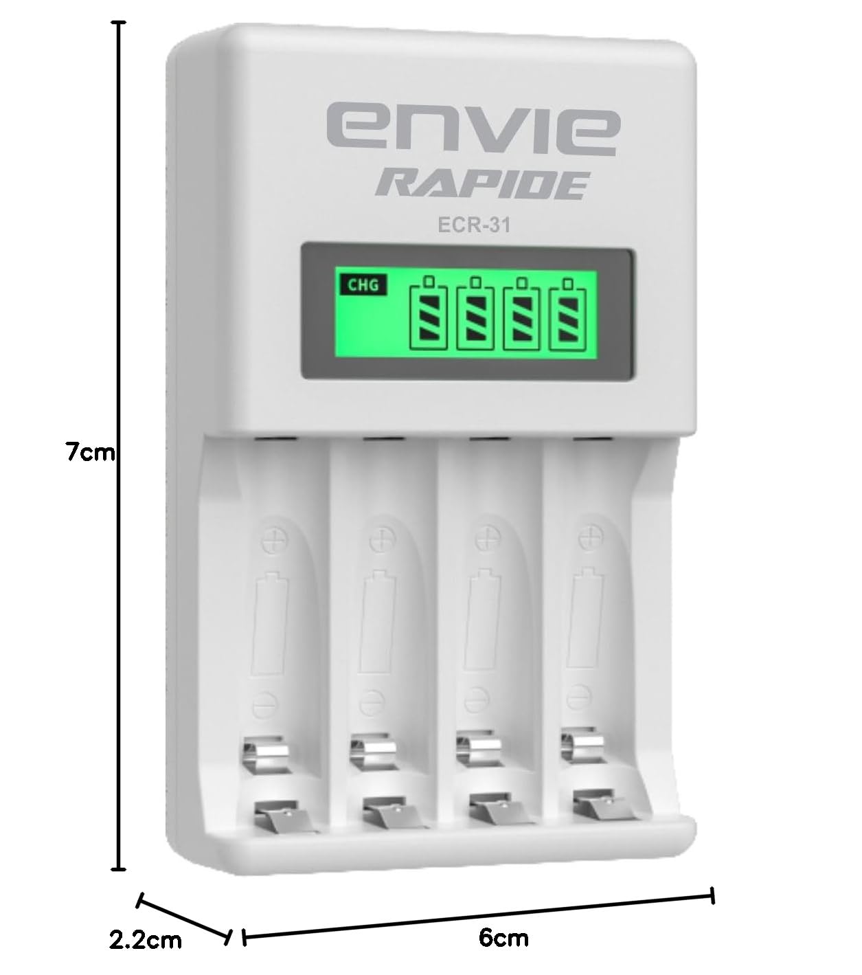 ENVIE ECR31 Ultra-Fast AA & AAA Battery Charger