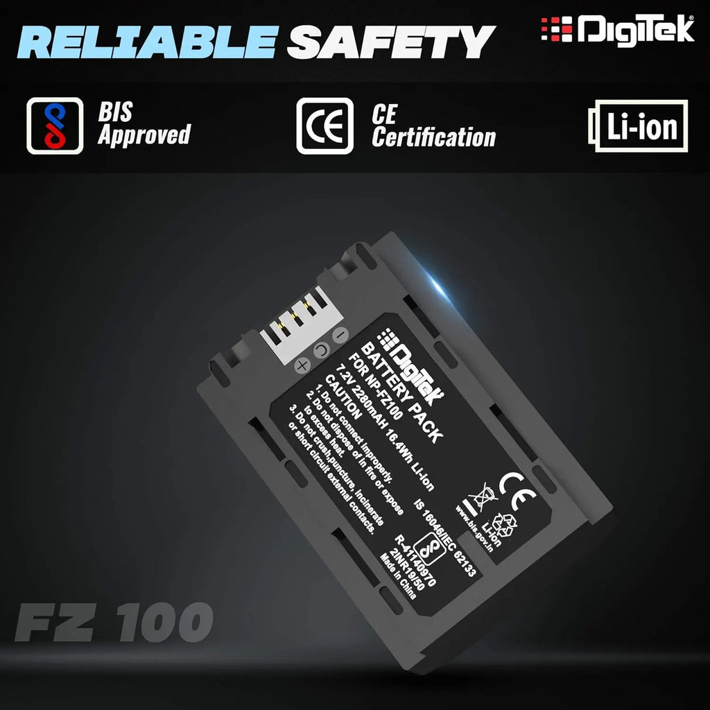 Digitek FZ100 Platinum Li-ion Battery for Sony Alpha Cameras Digitek