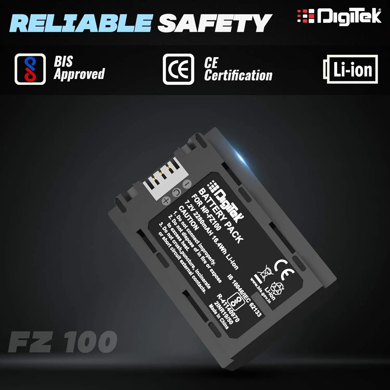 Digitek FZ100 Platinum Li-ion Battery for Sony Alpha Cameras Digitek