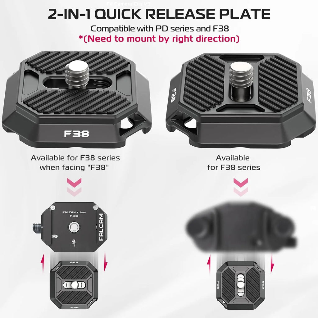 FALCAM F38 Quick Release Camera Plate for Clip V3 Ulanzi