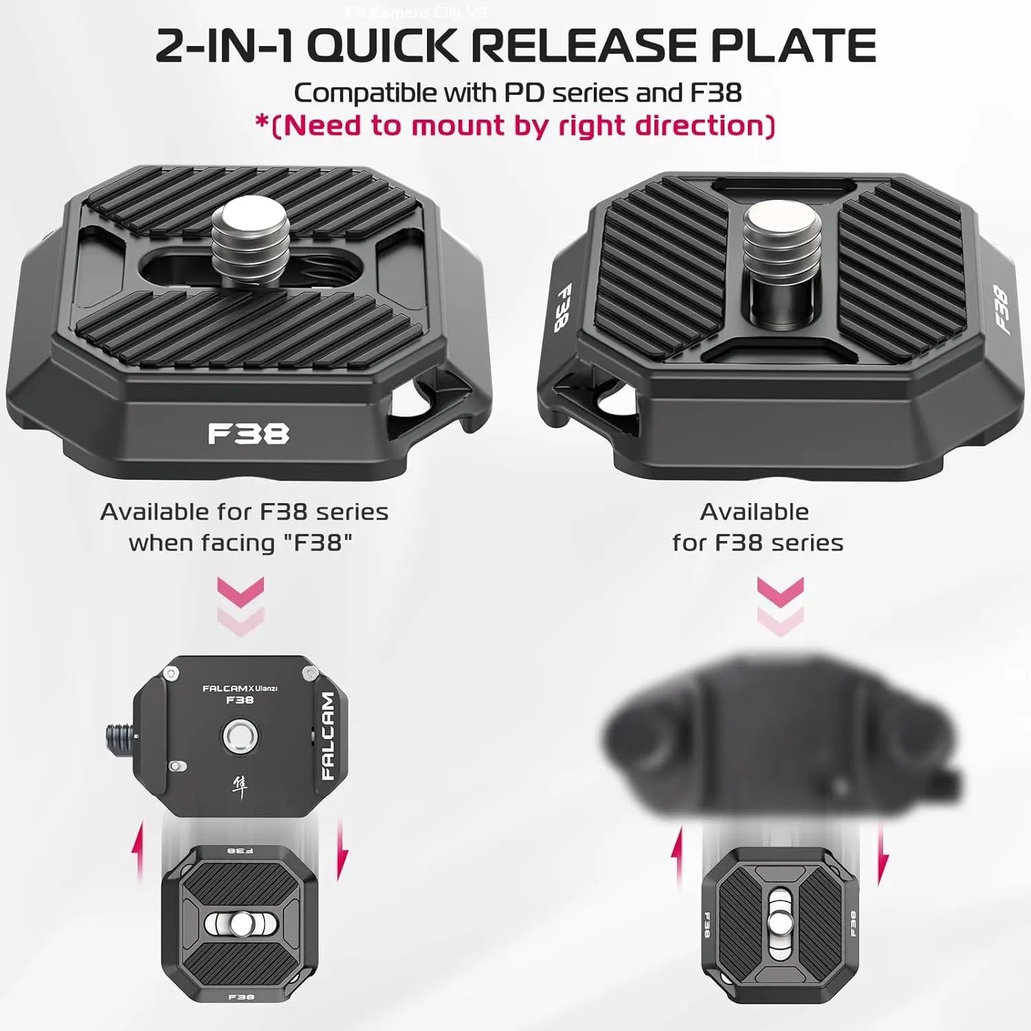 FALCAM F38 Quick Release Camera Plate for Clip V3 Ulanzi