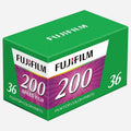 Fujifilm 200 speed film packaging on a white background