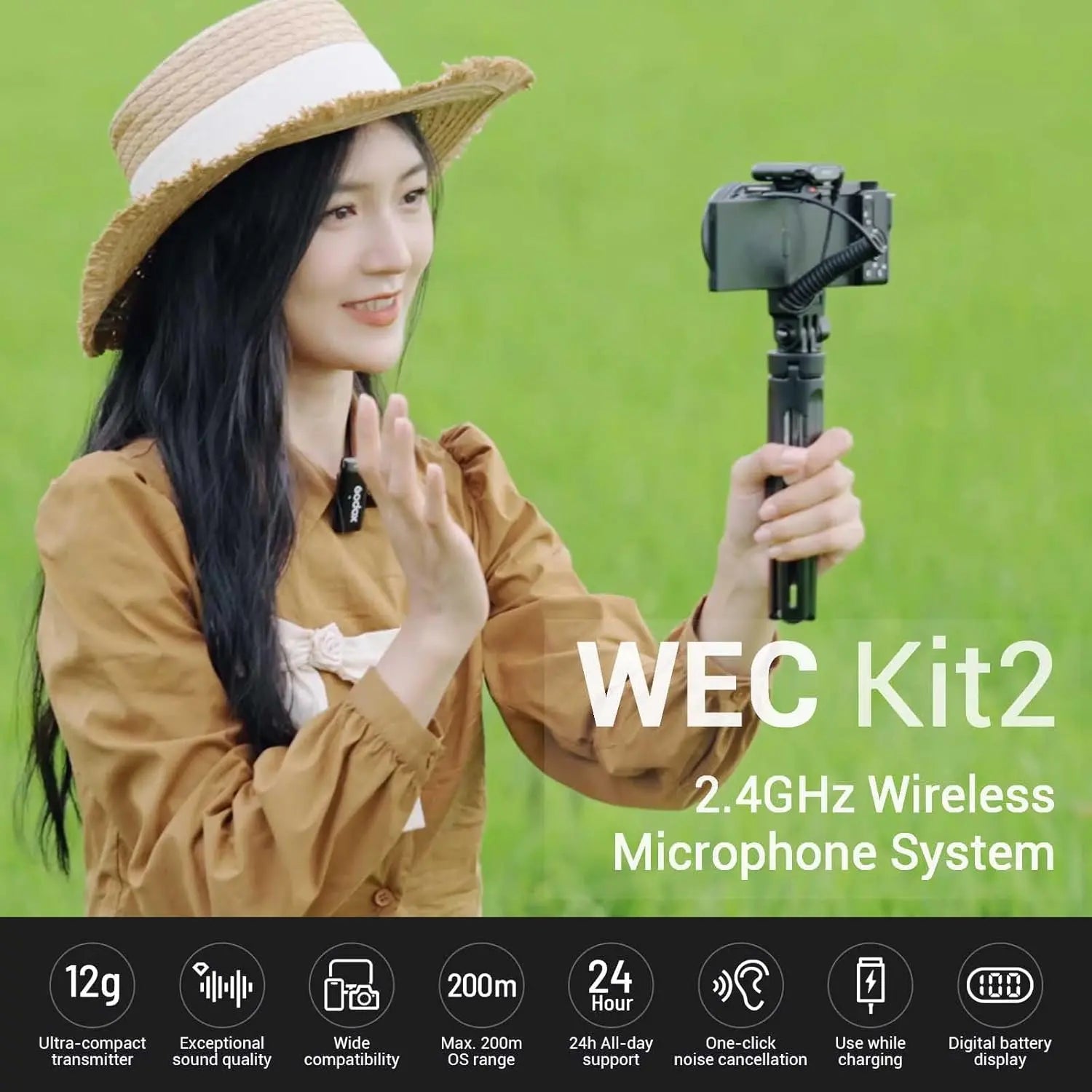Godox WEC Kit2 Dual Wireless Lavalier Microphone Godox