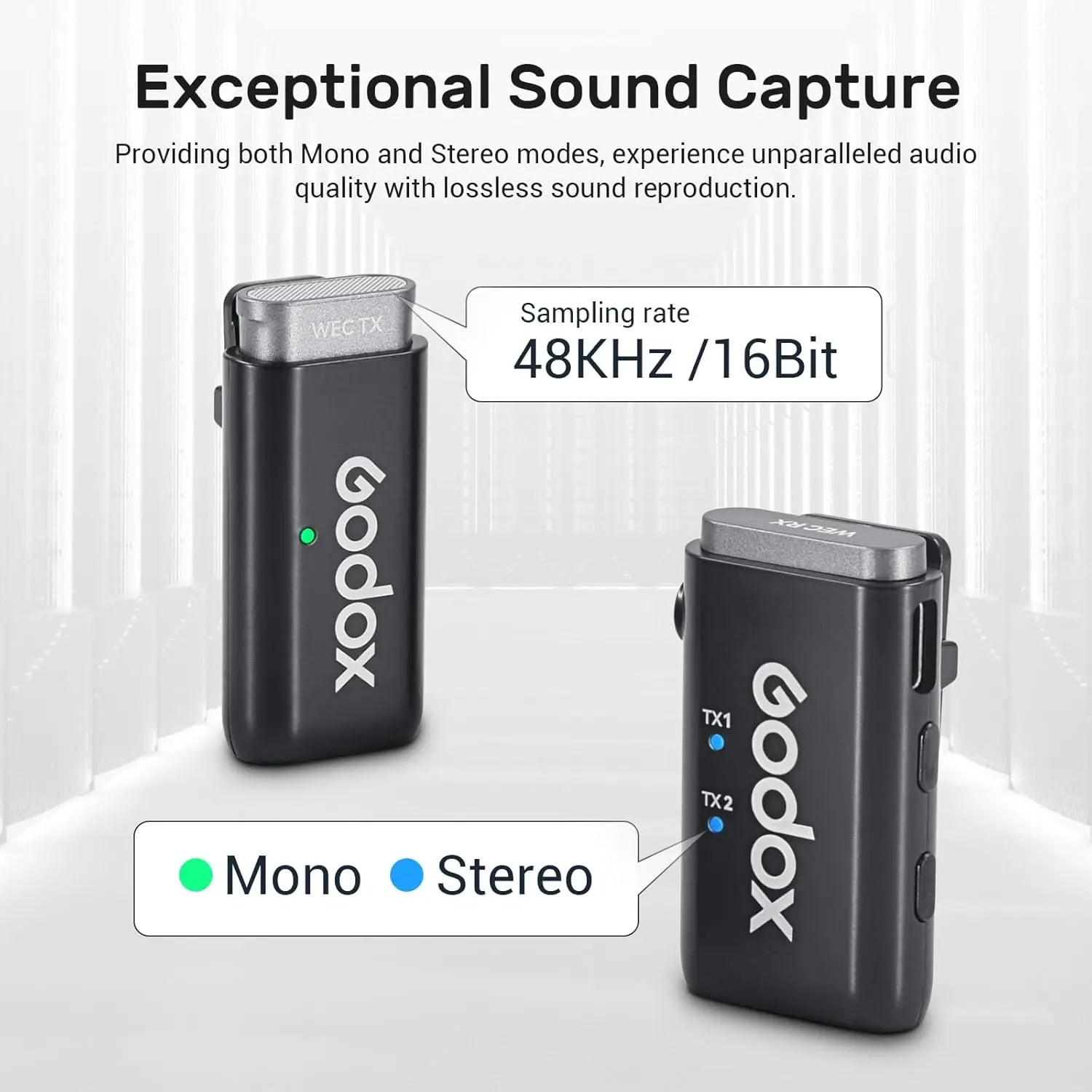 Godox WEC Kit2 Dual Wireless Lavalier Microphone Godox