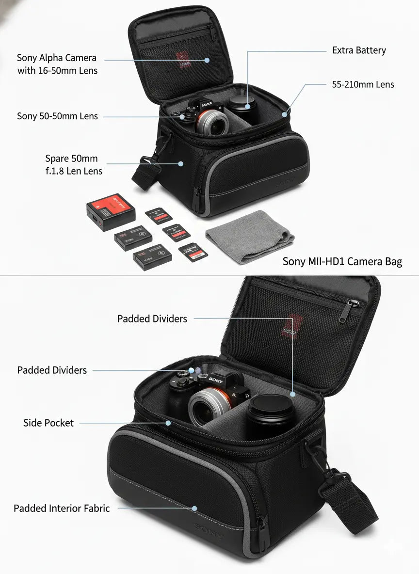 SONY MII-HD1 Premium Camera Carry Case For Sony Camera & DSLR Sony