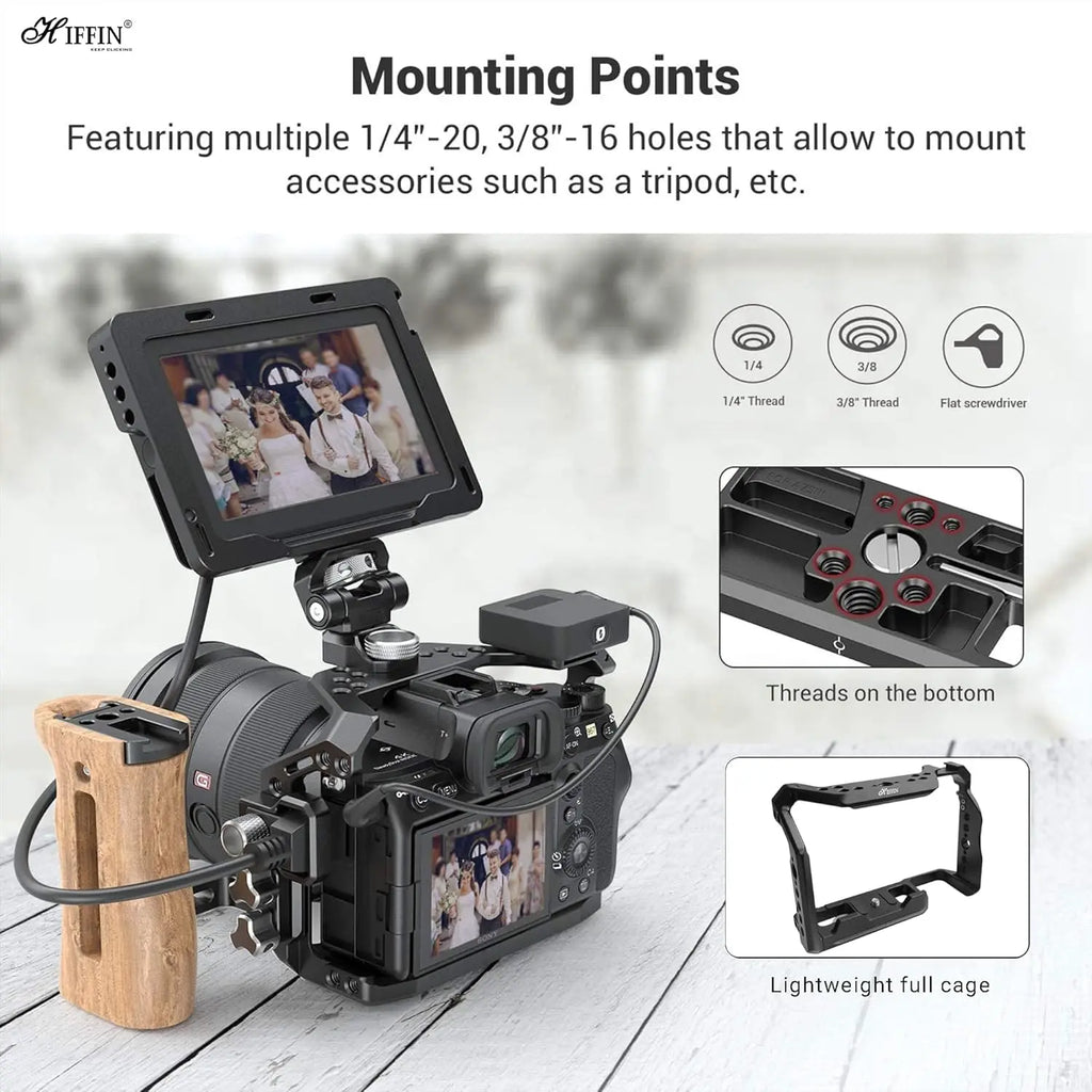 HIFFIN A7M4 Metal Camera Cage for Sony A7 Series Hiffin