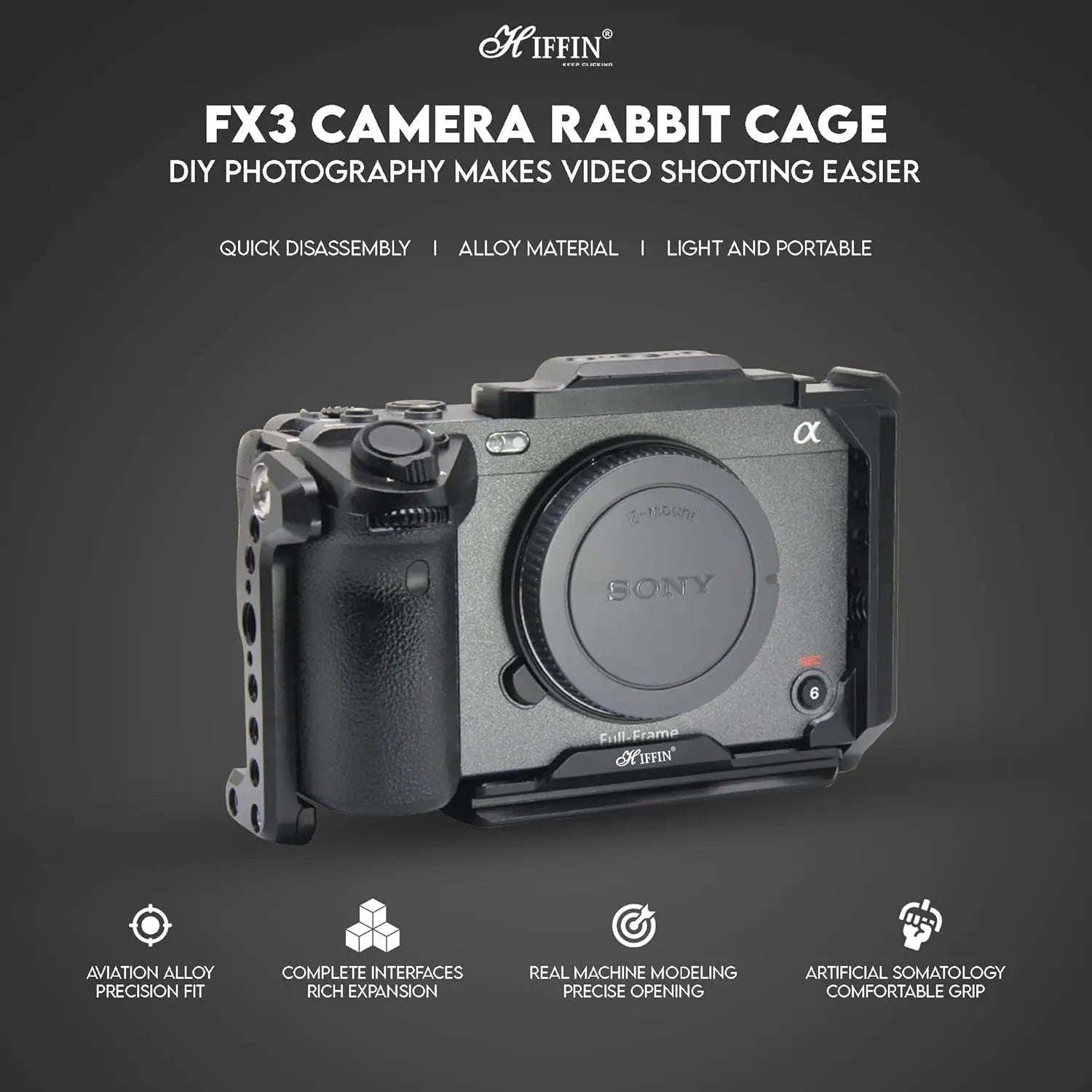 HIFFIN FX30 Metal Cage for Sony FX30 / FX3 HIFFIN