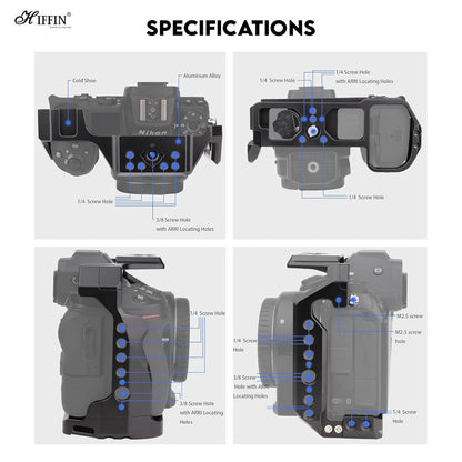 HIFFIN Metal Camera Cage for Nikon Z6/Z7 Series
