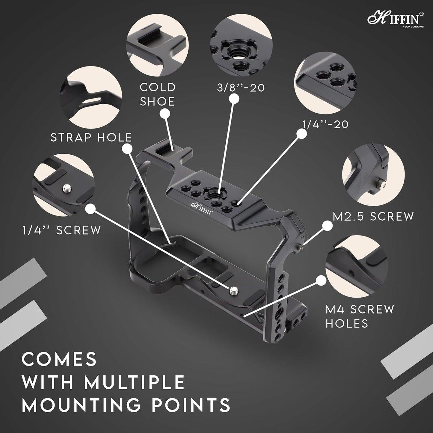 HIFFIN Metal Camera Cage for Nikon Z6/Z7 Series