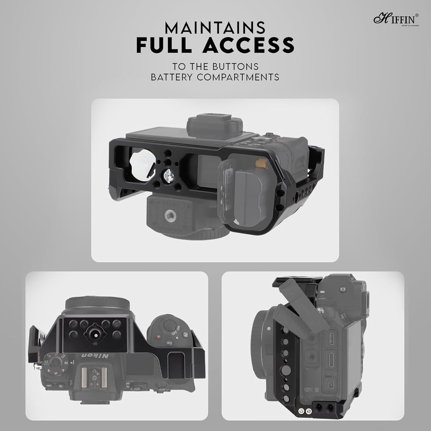 HIFFIN Metal Camera Cage for Nikon Z6/Z7 Series