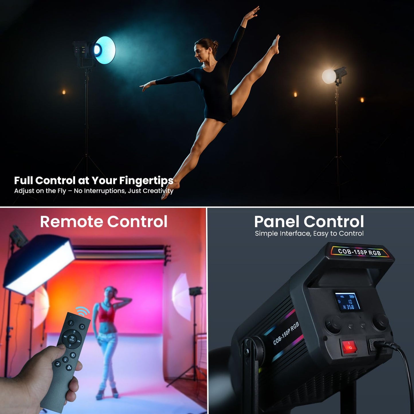 HIFFIN Professional Bi-Color LED Video Light with Remote