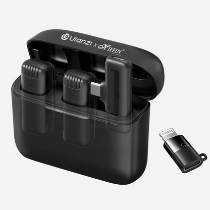 Hiffin x Ulanzi J12 Wireless Lavalier Mic 2-in-1 USB-C & iPhone Microphone