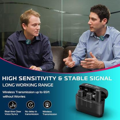 Hiffin x Ulanzi J12 Wireless Lavalier Mic 2-in-1 USB-C & iPhone Microphone