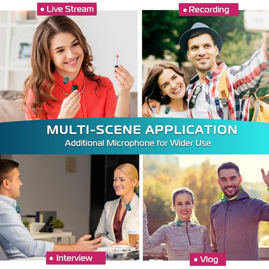 Hiffin x Ulanzi J12 Wireless Lavalier Mic 2-in-1 USB-C & iPhone Microphone