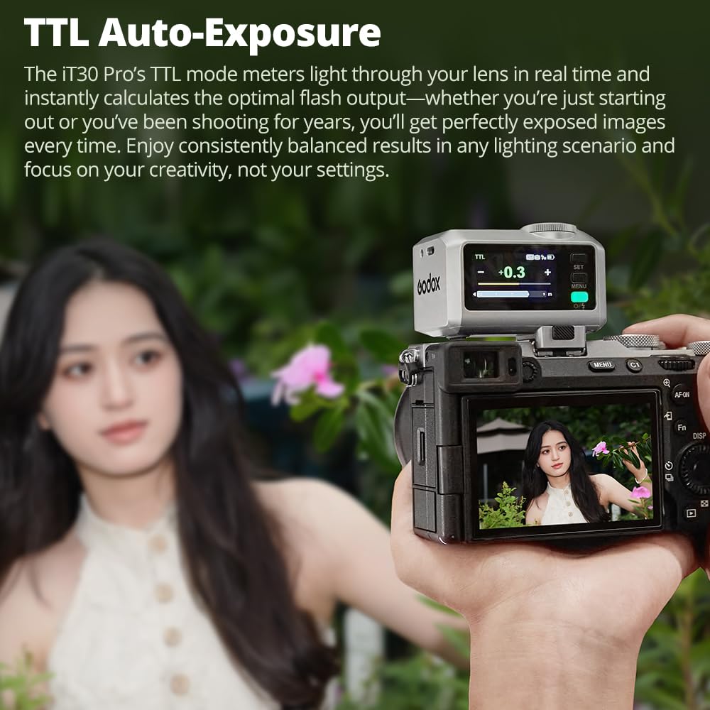 Godox iT30Pro TTL Mini Flash with Touchscreen