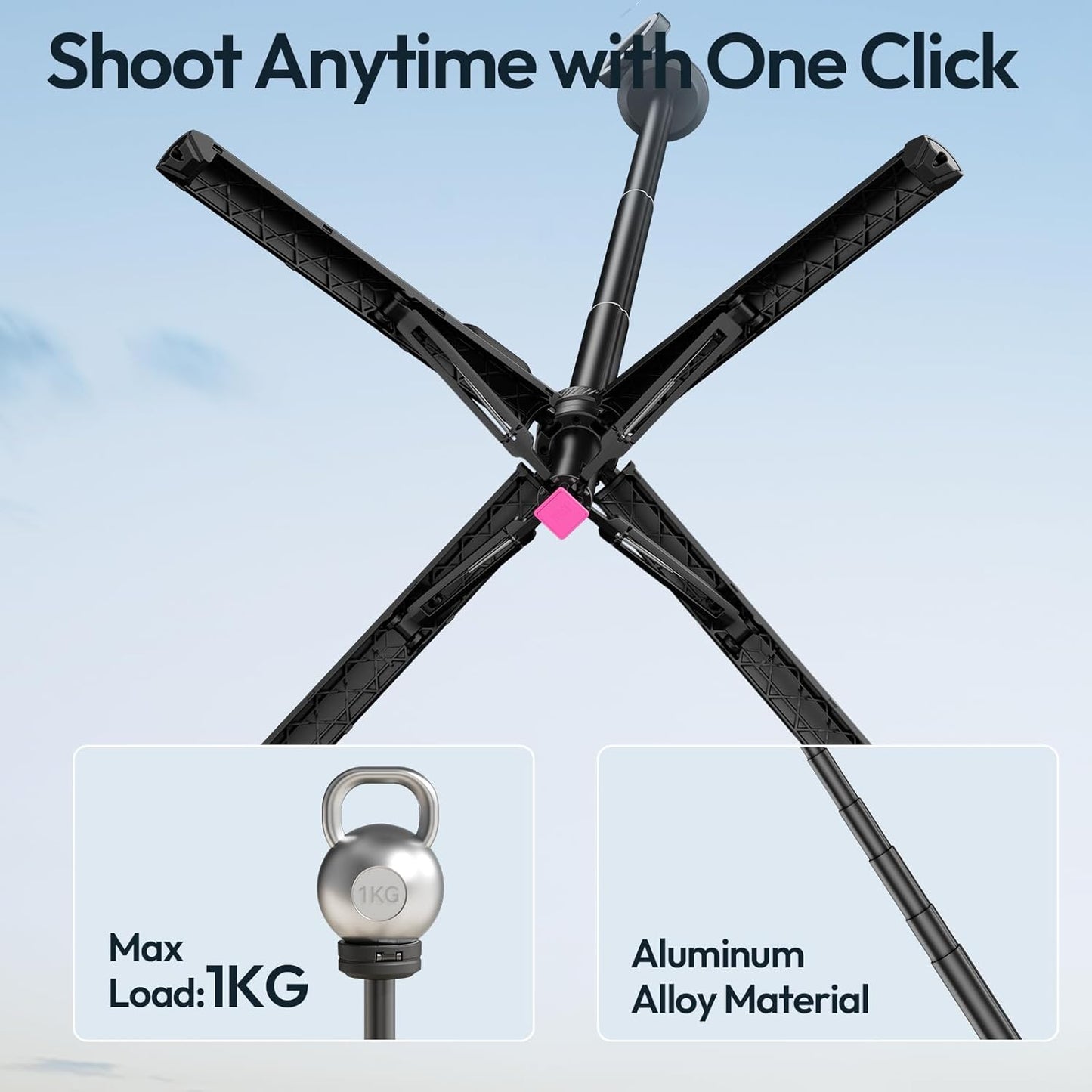 ULANZI MT85 Magnetic Phone Tripod with 60 Selfie Stick