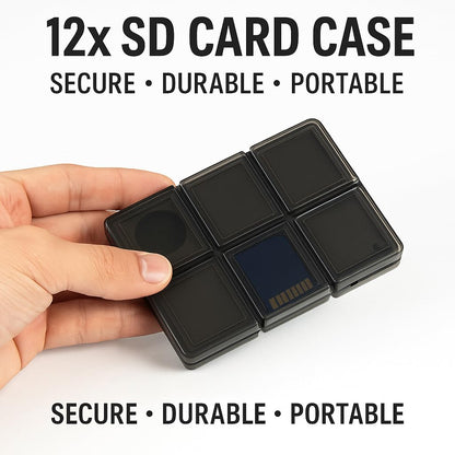 TEKTONIC 12-Slot Memory Card Case – Waterproof & Shockproof