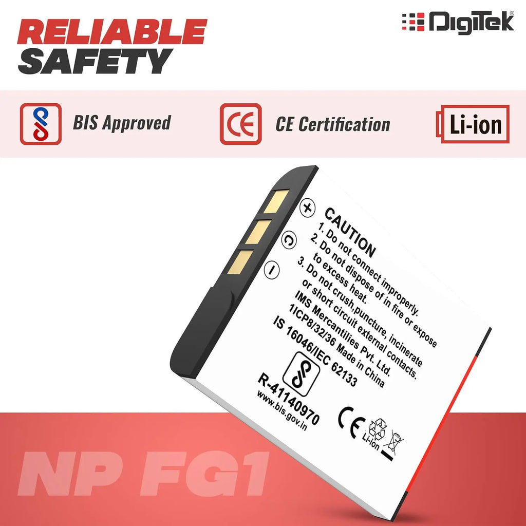 Digitek NP-FG1 Rechargeable Li-ion Battery for Sony Cyber-Shot Digitek