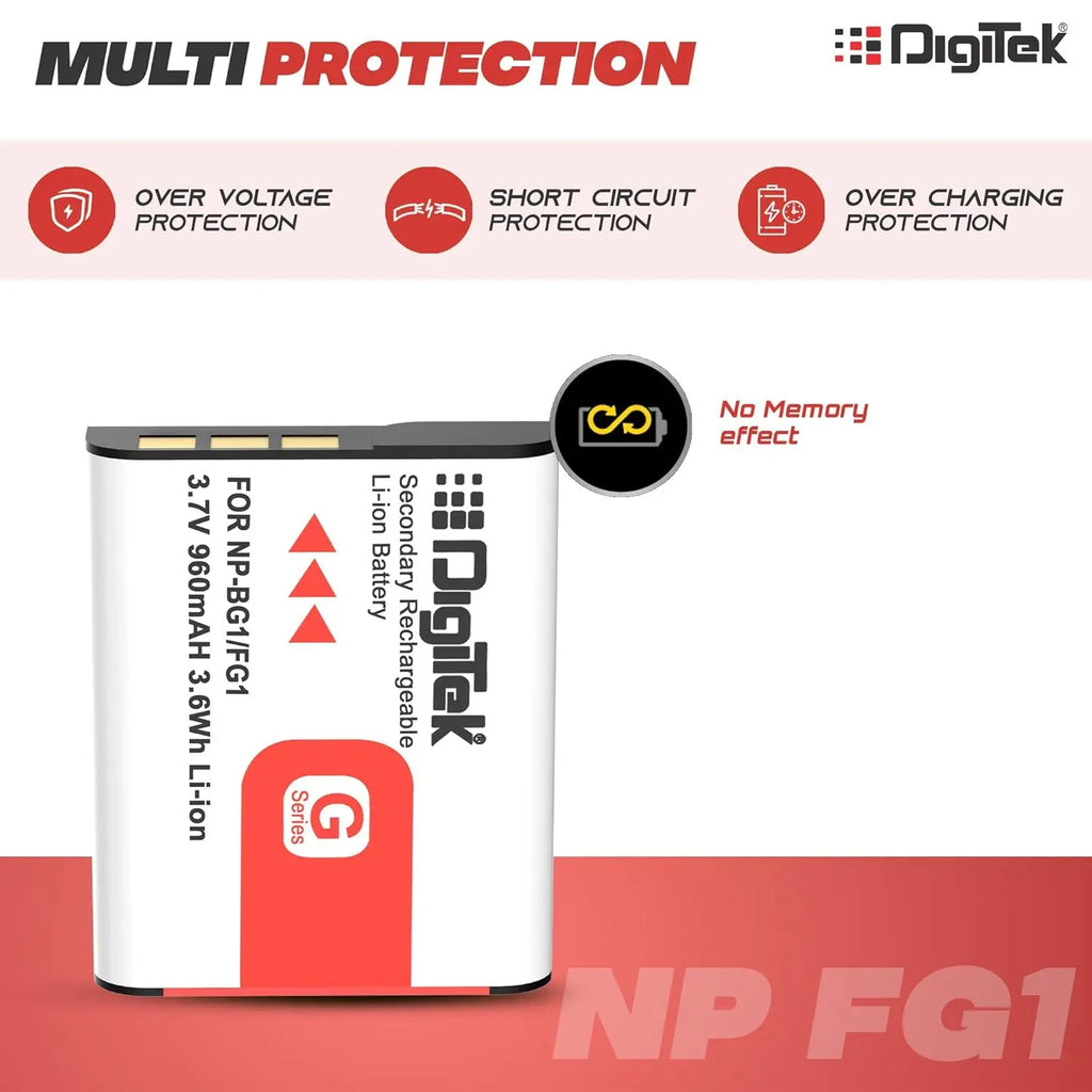 Digitek NP-FG1 Rechargeable Li-ion Battery for Sony Cyber-Shot Digitek