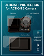 TEKTONIC Tempered Glass Screen Protector Compatible with DJI Osmo Action 6, 9H Hardness Royale Device