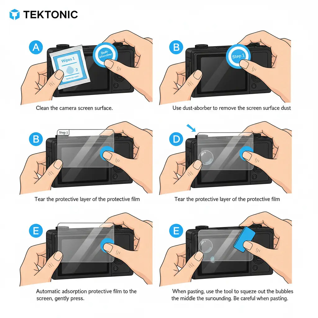 TEKTONIC Tempered Glass Screen Protector Compatible with DJI Osmo Action 6, 9H Hardness Royale Device