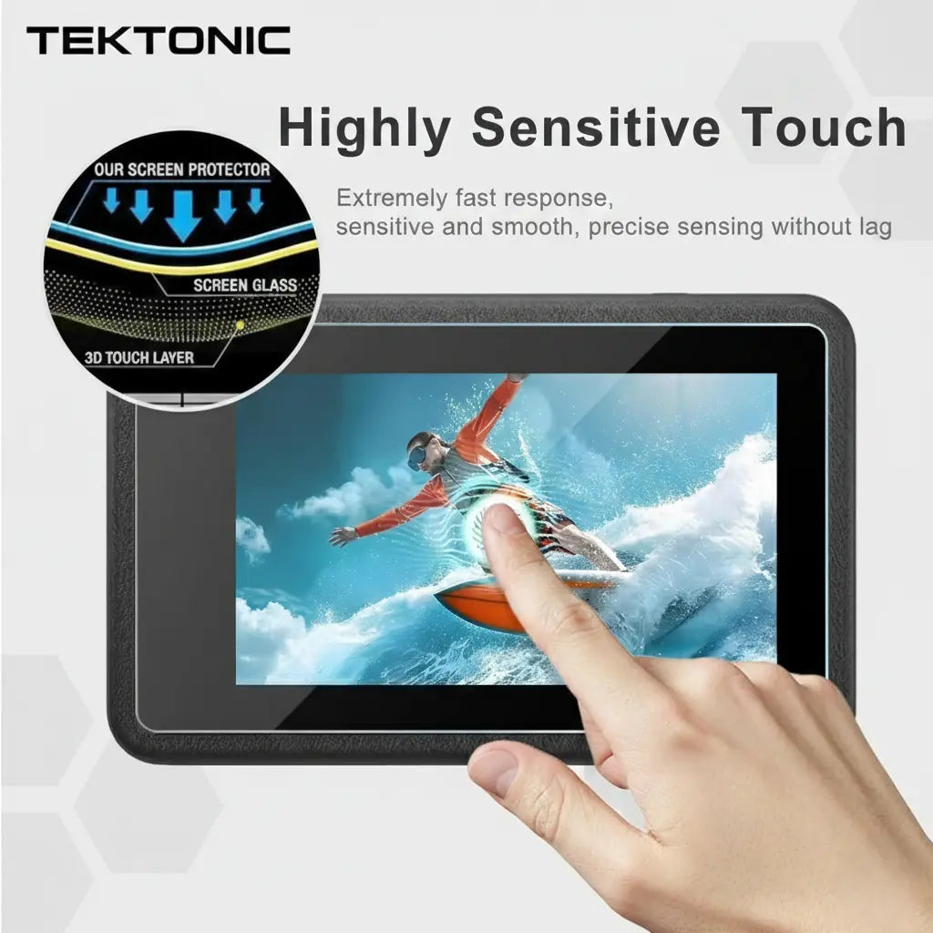 TEKTONIC Tempered Glass Screen Protector Compatible with DJI Osmo Action 6, 9H Hardness Royale Device