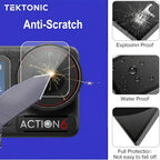 TEKTONIC Tempered Glass Screen Protector Compatible with DJI Osmo Action 6, 9H Hardness Royale Device