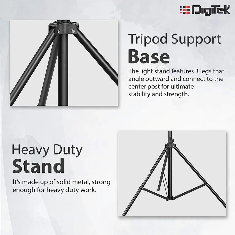 DIGITEK DLS-9FT Aluminum Light Stand for Studio Lighting