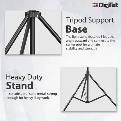 DIGITEK DLS-9FT Aluminum Light Stand for Studio Lighting