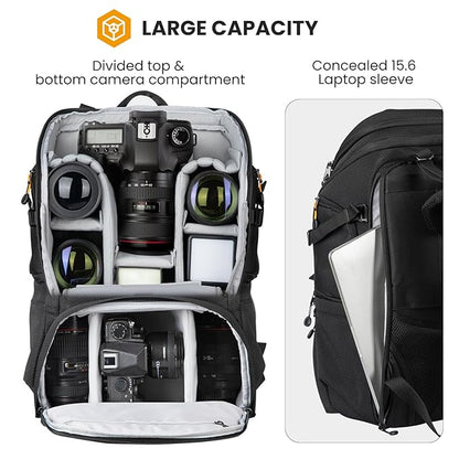 TARION HX-L Large Camera Backpack with Laptop Compartment