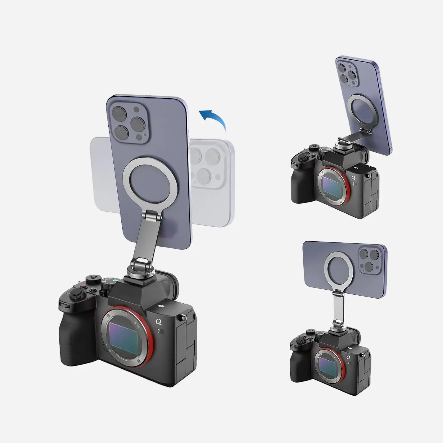 TEKTONIC MF08 Magnetic Folding Cold Shoe Phone Mount Magnetic Tripod Adapter for iPhone TEKTONIC