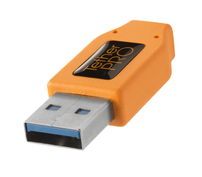 Tether Tools USB 3.0 to USB-C High-Visibility Tethering Cable (Orange)