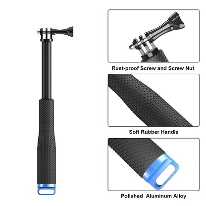 TEKTONIC Foldable Selfie Stick Tripod for Phone & Action Cam