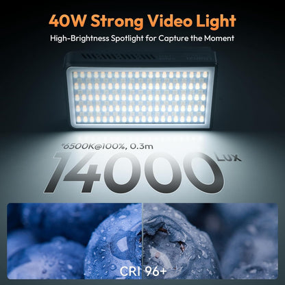 Ulanzi P40W RGB LED Video Light with Battery